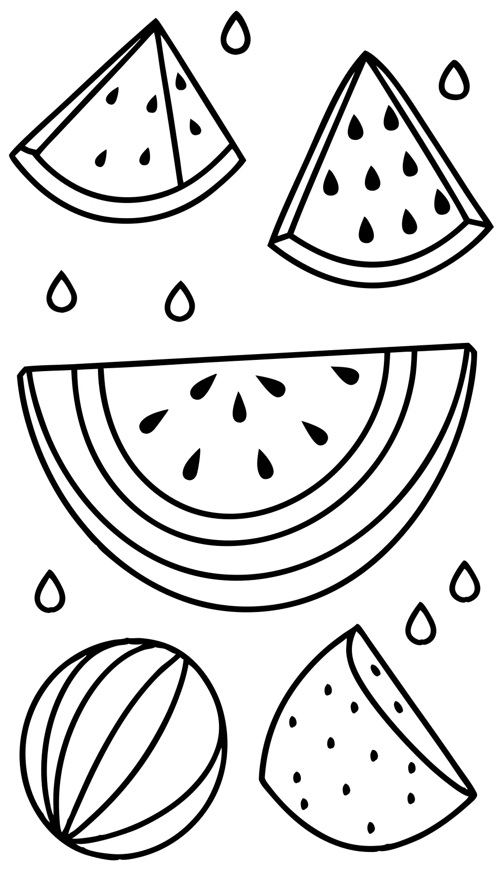 coloring pages of watermelon